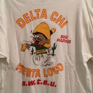 Delta Chi White Tee - Fiesta Loco